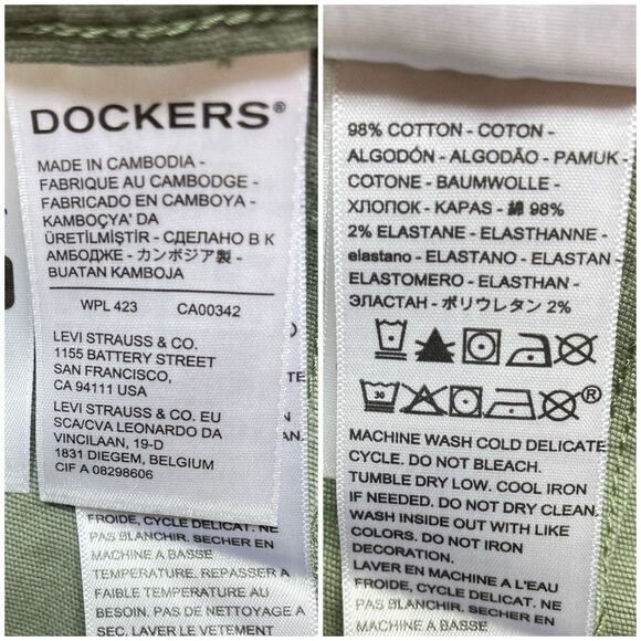 Dockers Men’s Stretch Utility Pants Straight Fit Size 32x32 Green Color - Picture 11 of 14